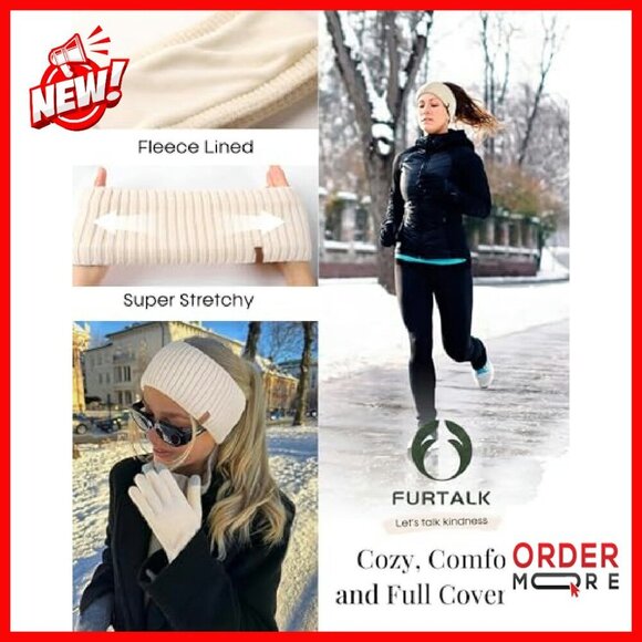 Winter Beanie Scarf Glove Set Fleece Lined Double Layer Skull Cap main image 4